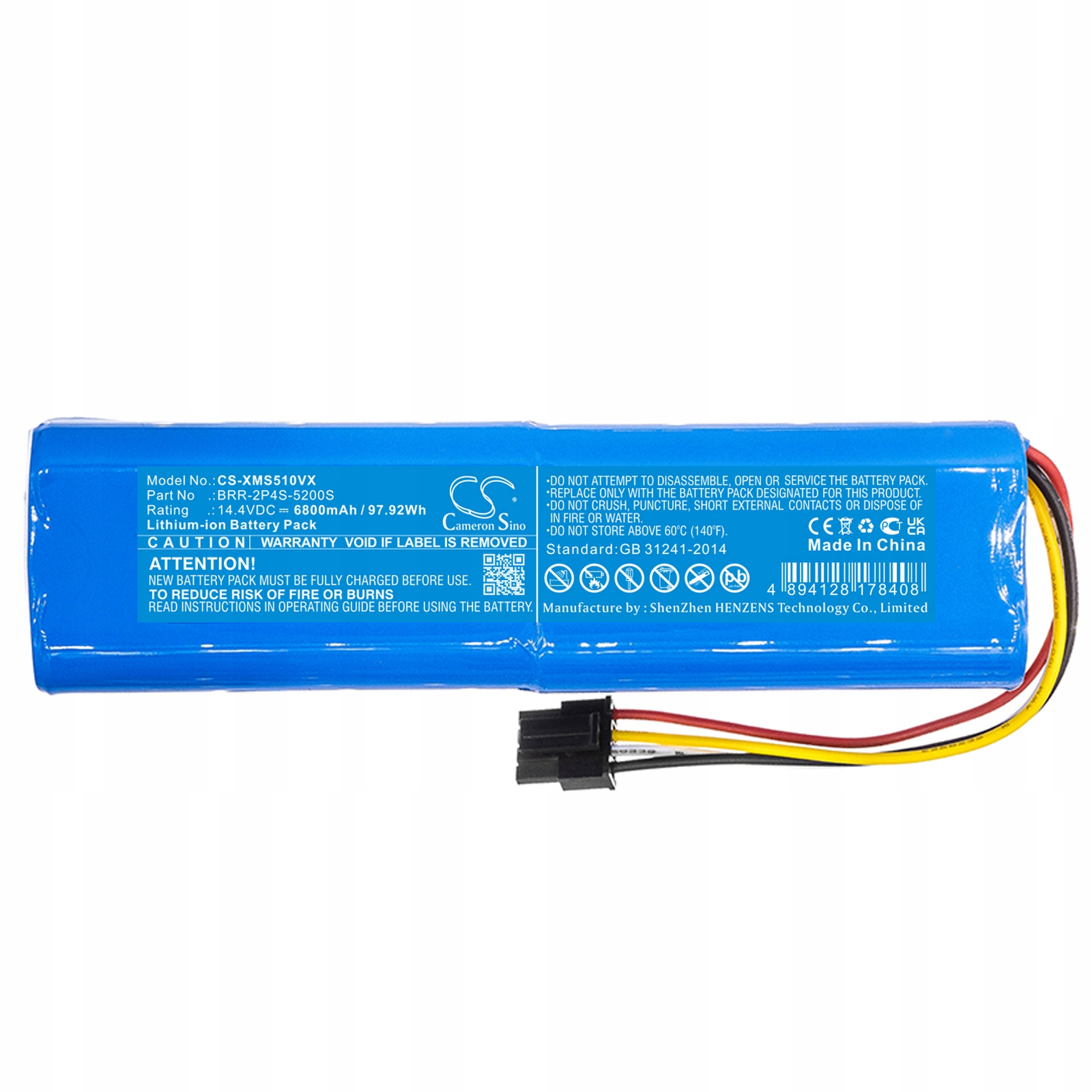 Baterie pro Xiaomi Roborock S5 S6 S7 Q7 Max S50 S51 6800mAh