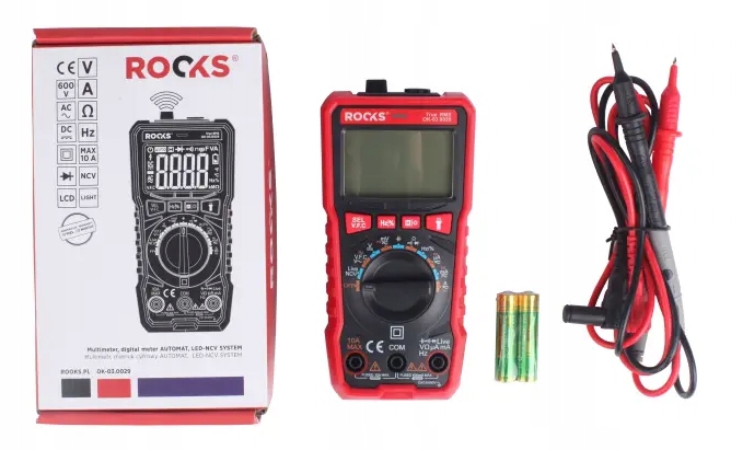 MULTIMETR, MIERNIK CYFROWY AUTOMATIC, LED-NCV SYSTEM, TRUE RMS ROOKS