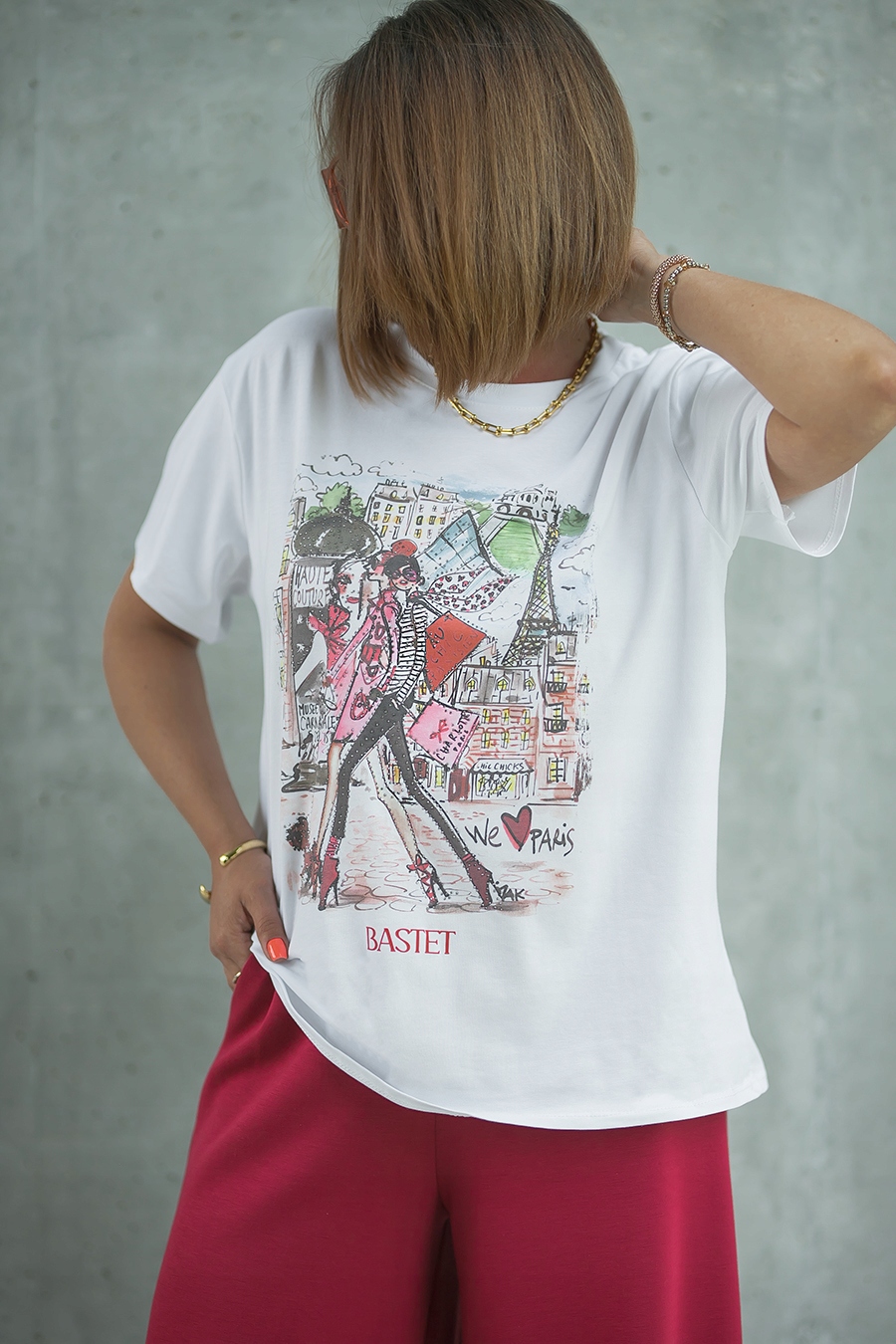 Tričko Halenka Bastet Nová Kolekce vel. L/XL Bílá