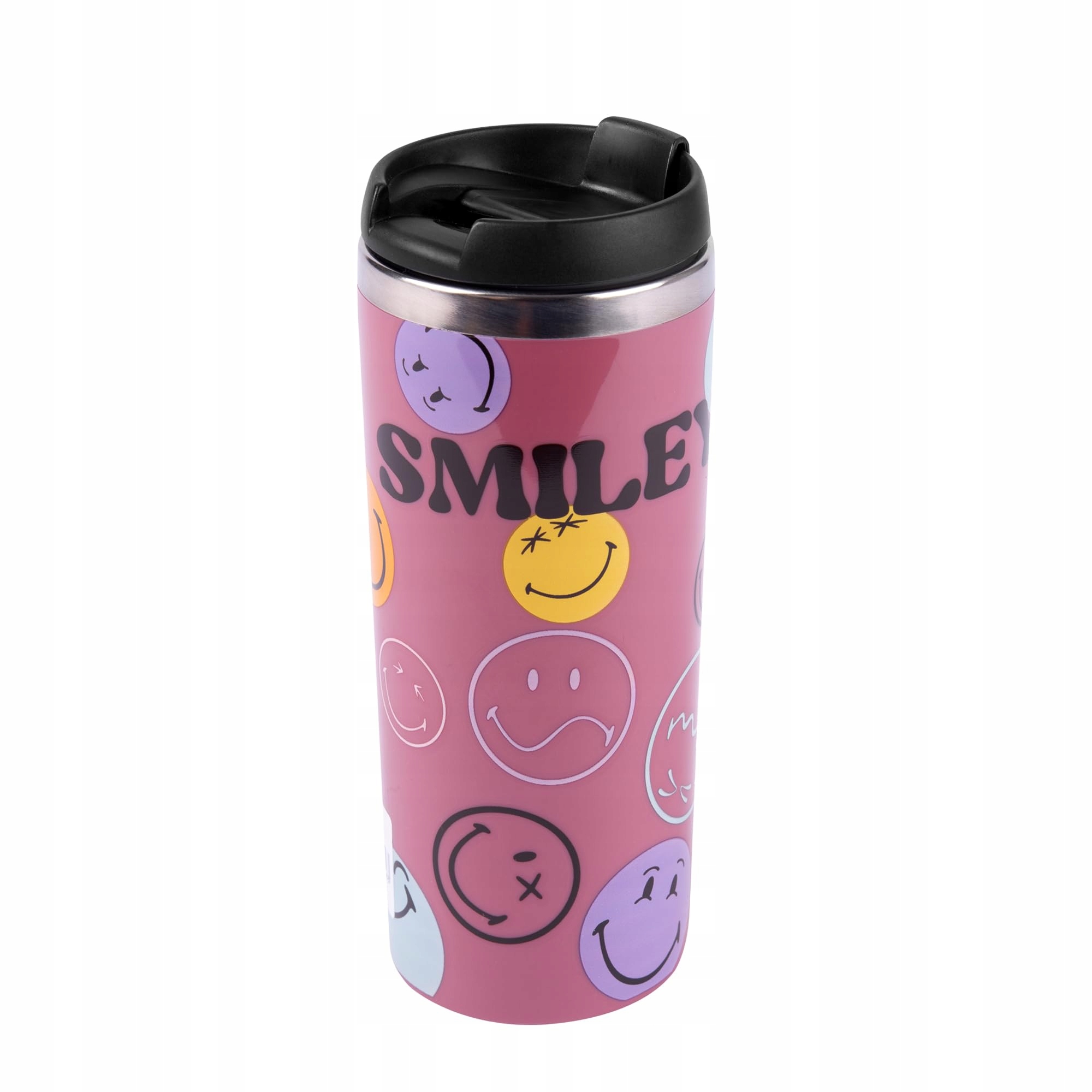 United Labels SmileyWorld Termohrnek 350 ml Růžový Nerezová Ocel