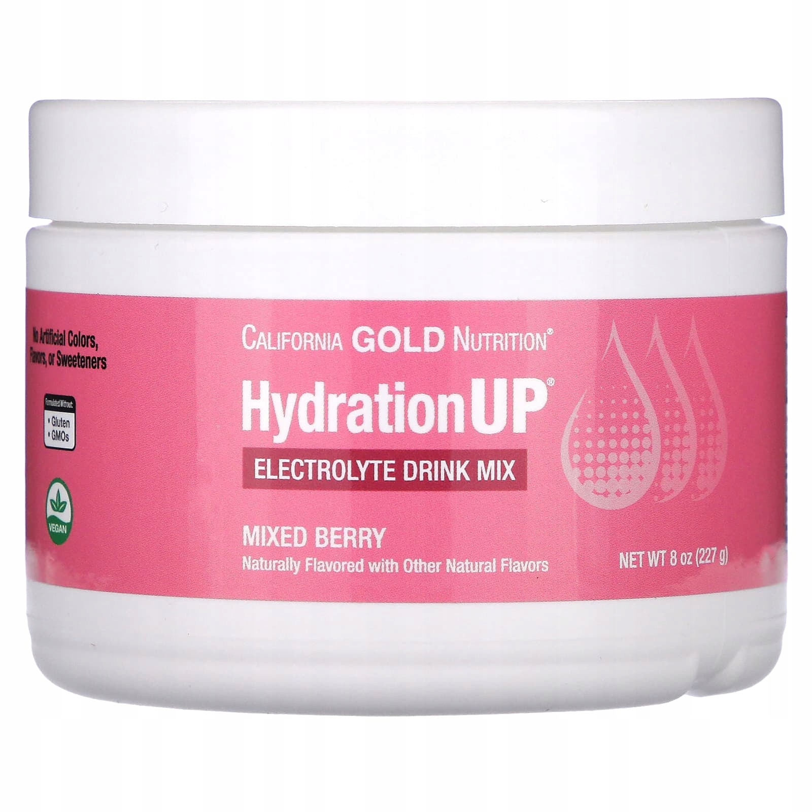 Levně California Gold Nutrition, HydrationUP, elektrolyty s vitamínem D, vápníkem,