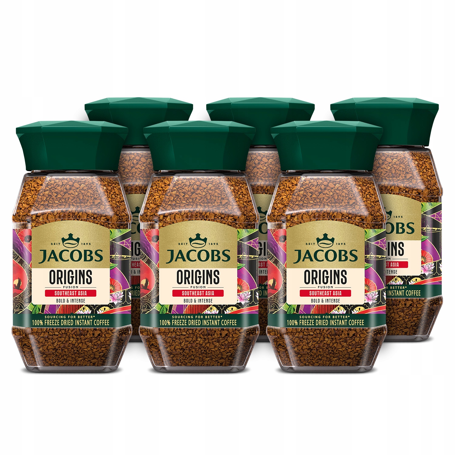 Kawa rozpuszczalna Jacobs Origins Southeast Asia zestaw 6x 200g