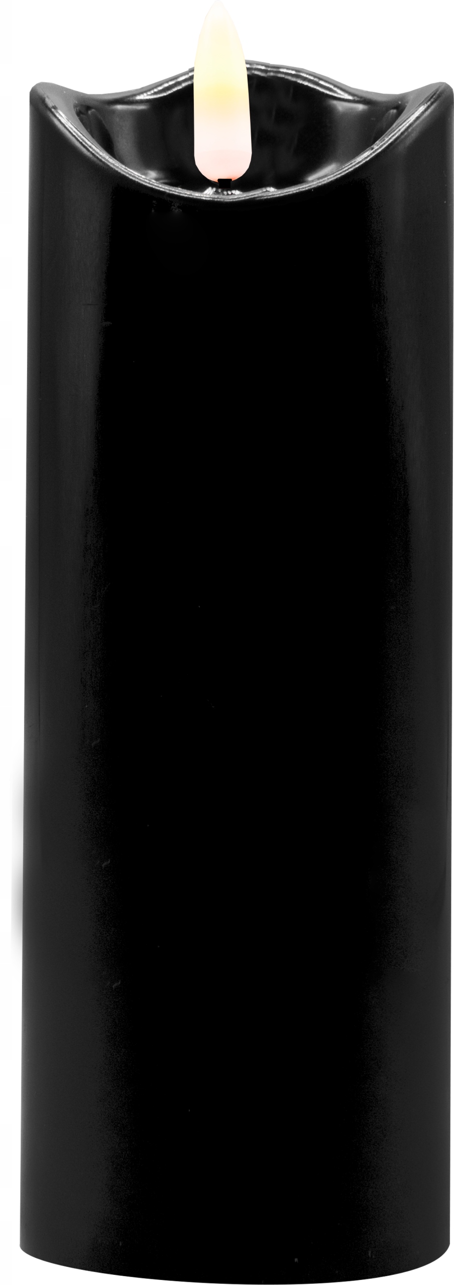 ŚWIECA LED 5CM X 17,5CM NA BATERIE (2XR6) CZARNA+BATERIE