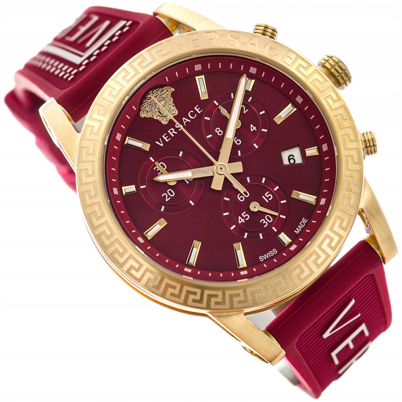 Dámské Hodinky Versace VEKB00322 Sport Tech Lady Červené Na Řemínku Datumovka