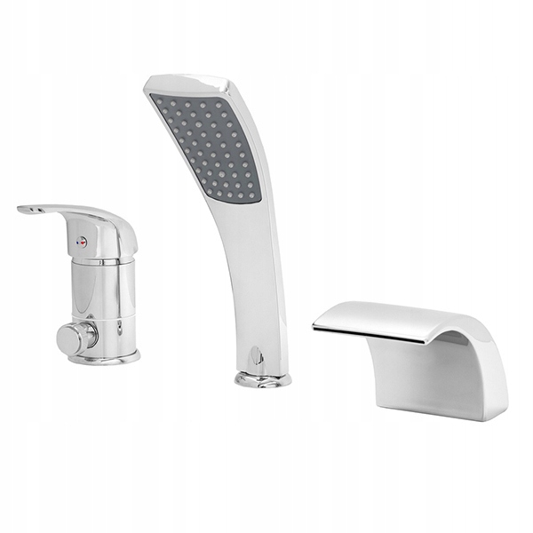 BATERIA WANNOWA 3-OTWOROWA NAWANNOWA CHROM KASKADA