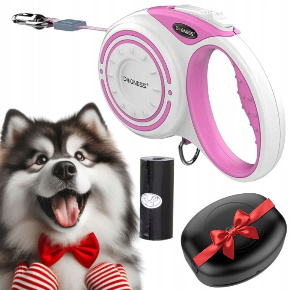 Vodítko Pro Psa automatická Svinovací páska nádoba Dogness 5 m do 36 kg L