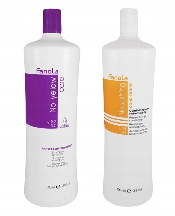 Fanola Fialový Set Šampon No Yellow 1 L Kondicionér Nourishing 1 L