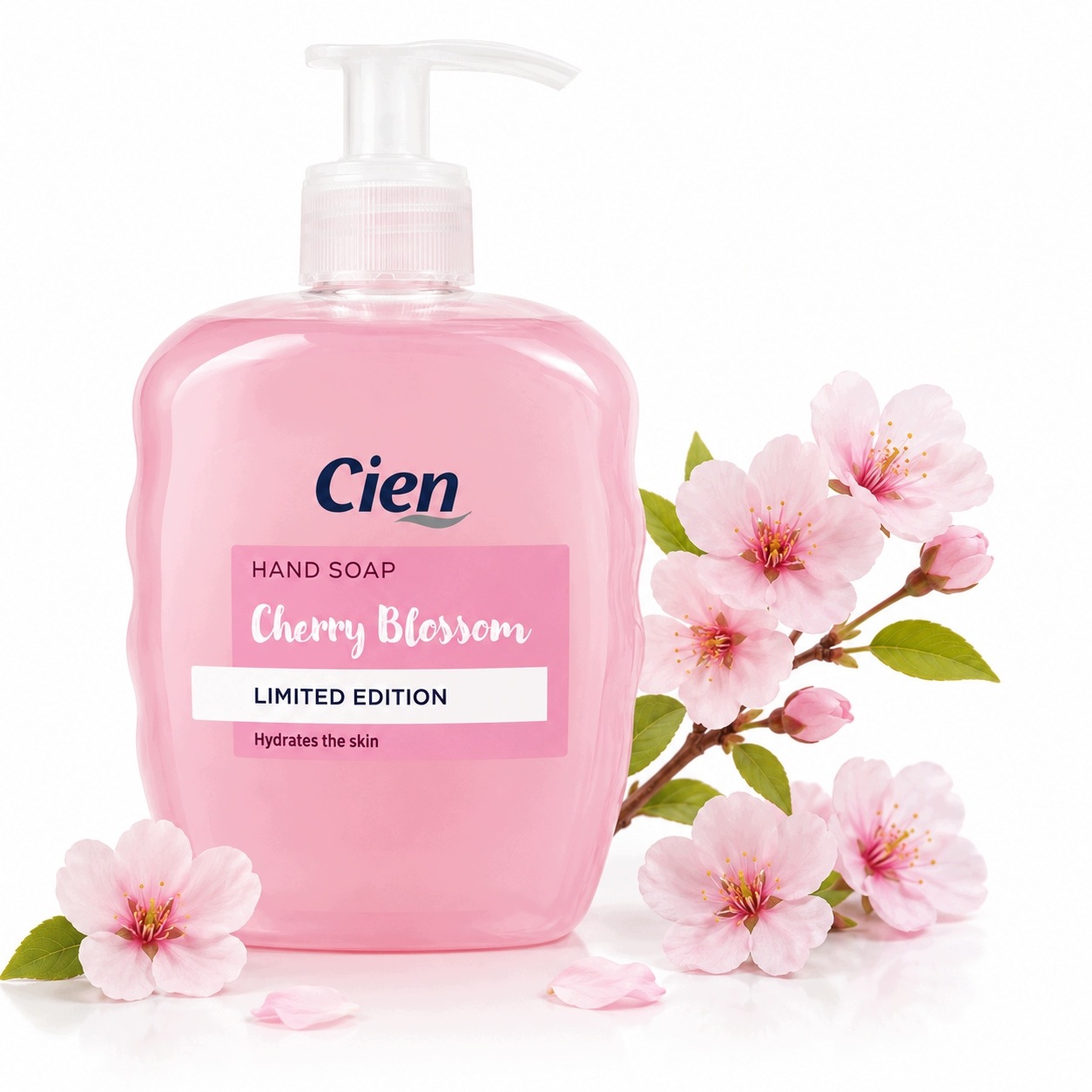 Mydło w płynie Cien Cherry Blossom 500 ml z pompką Nawilżające