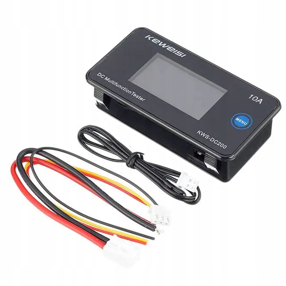 AMPEROMIERZ MIERNIK PRĄDU LICZNIK ENERGII DC200V 10A WOLTOMIERZ PANELOWY Model KWS-DC200-10A