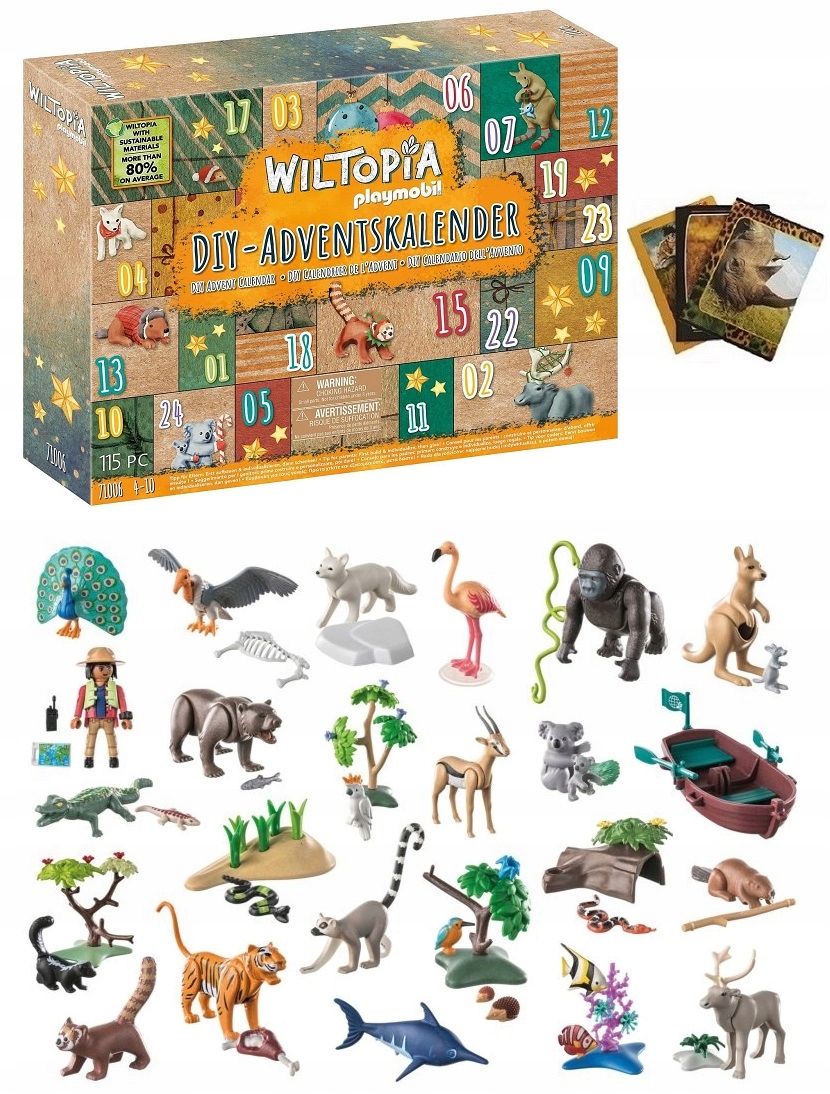 Адвент-календарь Playmobil Wiltopia 71006, путешествие по миру животных, 110 деталей, от 4 лет — фото 5