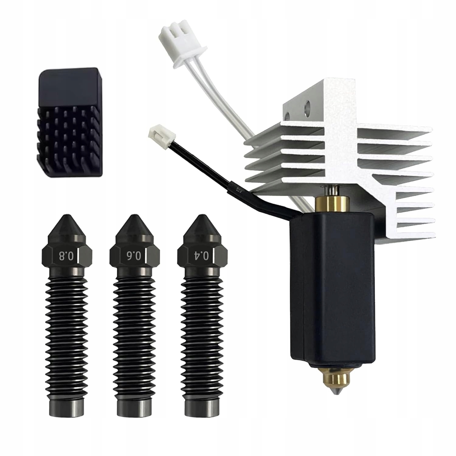 Hotend pro Elegoo Centauri Carbon 0,4/0,6/0,8 mm tryska z kalené oceli