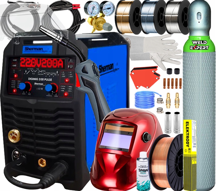 Poloautomatický Svařovací Stroj Sherman Mma Tig 200A Vrd 4T