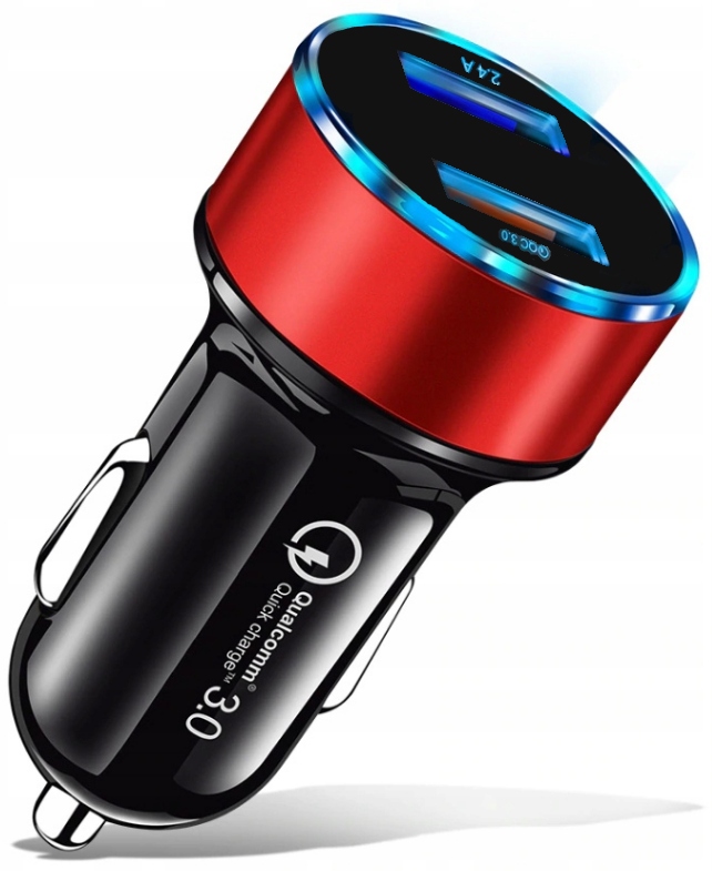 Ładowarka samochodowa CO2 z Szybkim Ładowaniem QC 3.0, 3.1A LED