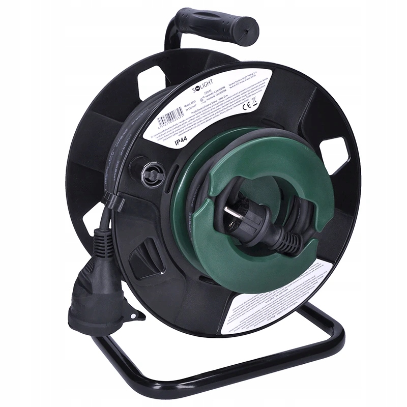 Solight PB30 prodlužovací přívod na bubnu, 1 zásuvka, venkovní, 25m gumový