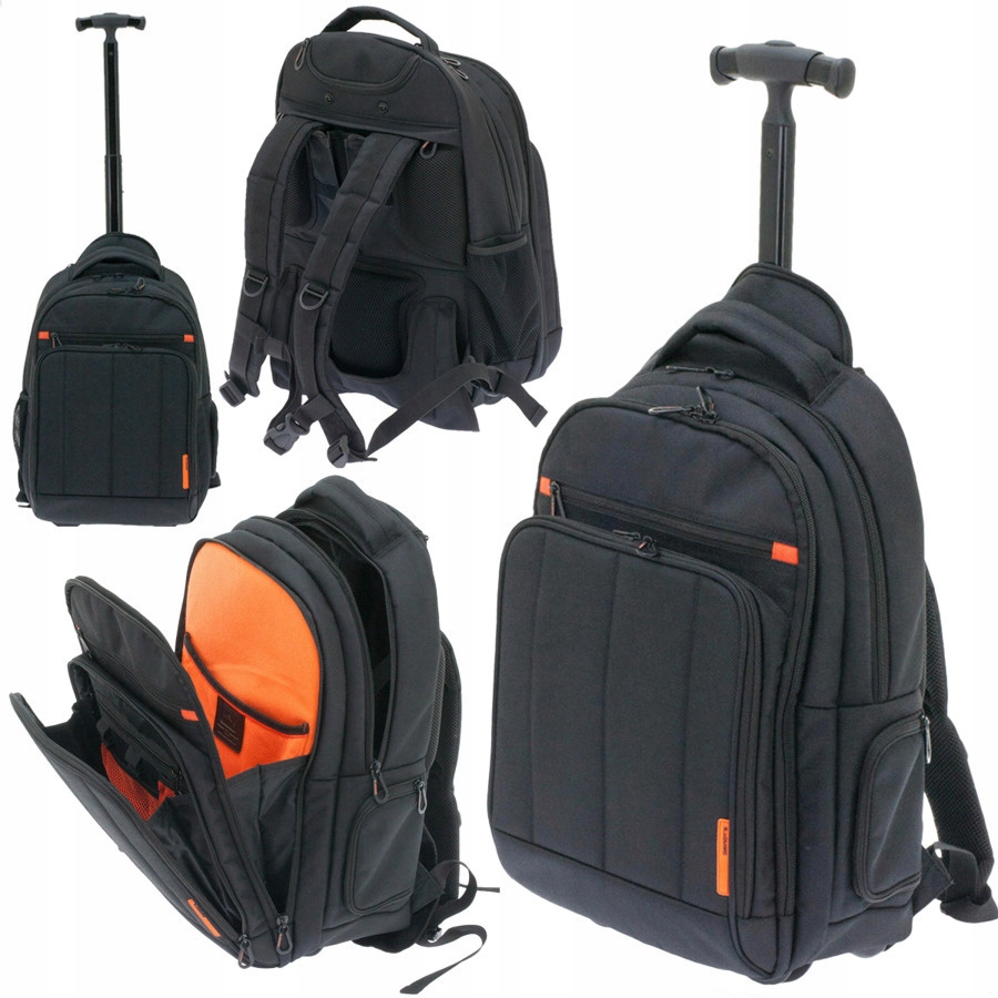 Batoh Na Kolečkách Pro Dokumenty Notebooku Davidt's Černo Oranžový