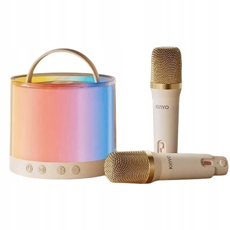 Mini Zestaw Do Karaoke 2szt Mikrofony Głośnik Bezprzewodowy z Bluetooth