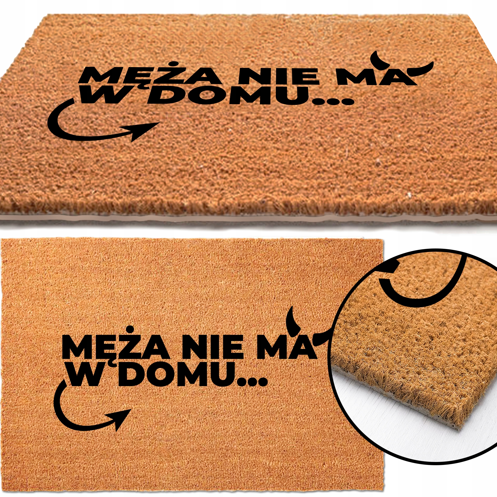 

Wycieraczka Pod Drzwi 40x60 Męża Nie ma w Domu MiX