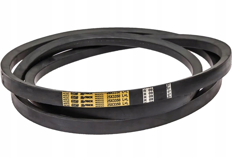 Klínový řemen horního válce podavače zrna Bizon 25x3350 Stomil Žlutý