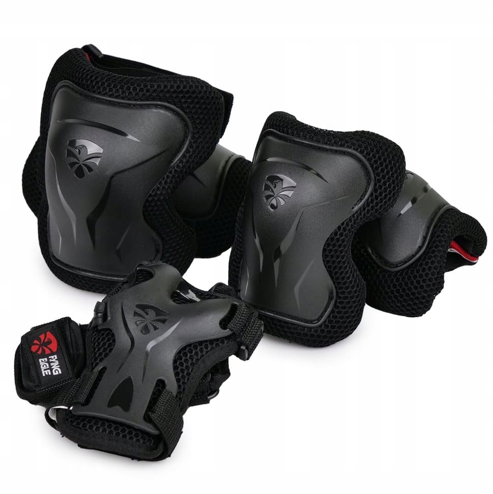 Ochraniacze na rolki dla dzieci Flying Eagle V7 czarne L (do 60 kg)