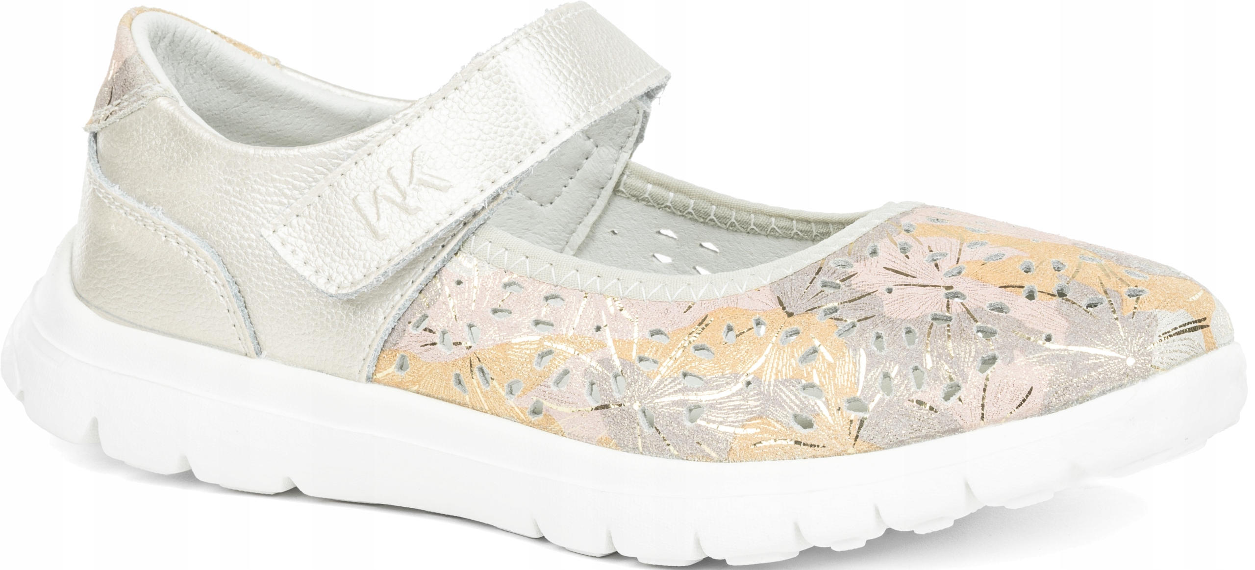 Polobotky Kožené pásek pohodlné ažurové pěkné multicolor Suchý Zip Wojtyłko 41