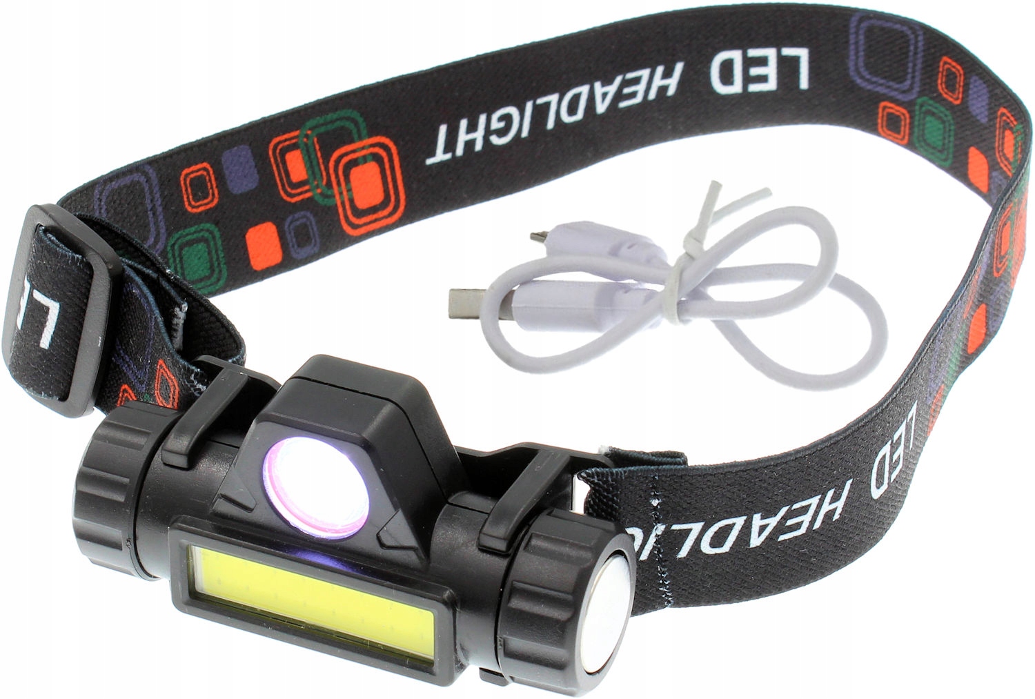 

Latarka Czołowa 2 źródła Led T6 Cree i Cob 18650