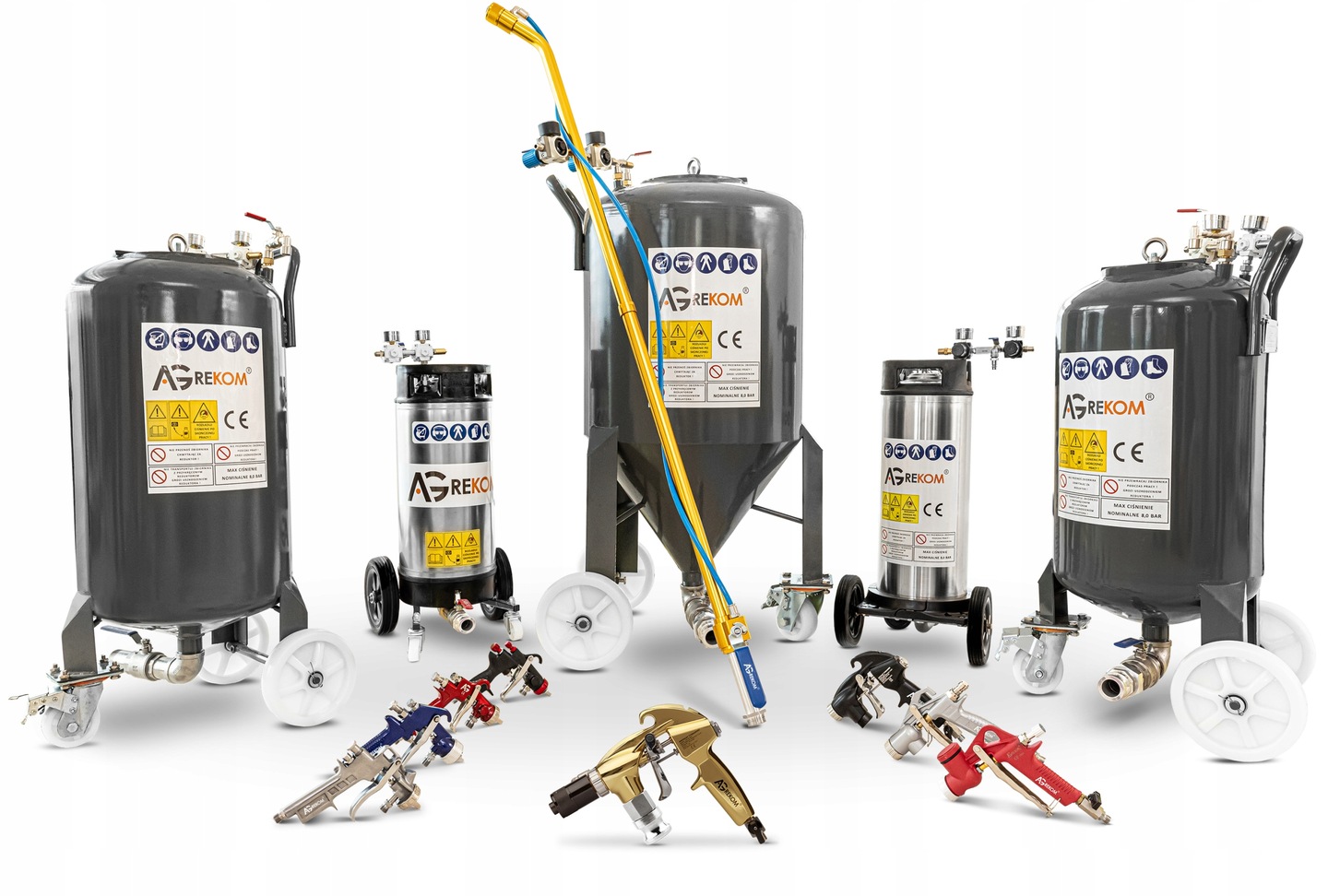 AGREGAT Z KOMPRESOREM DO MALOWANIA TYNKOWANIA OPRYSKÓW kompresor olejowy Moc silnika 4 KM