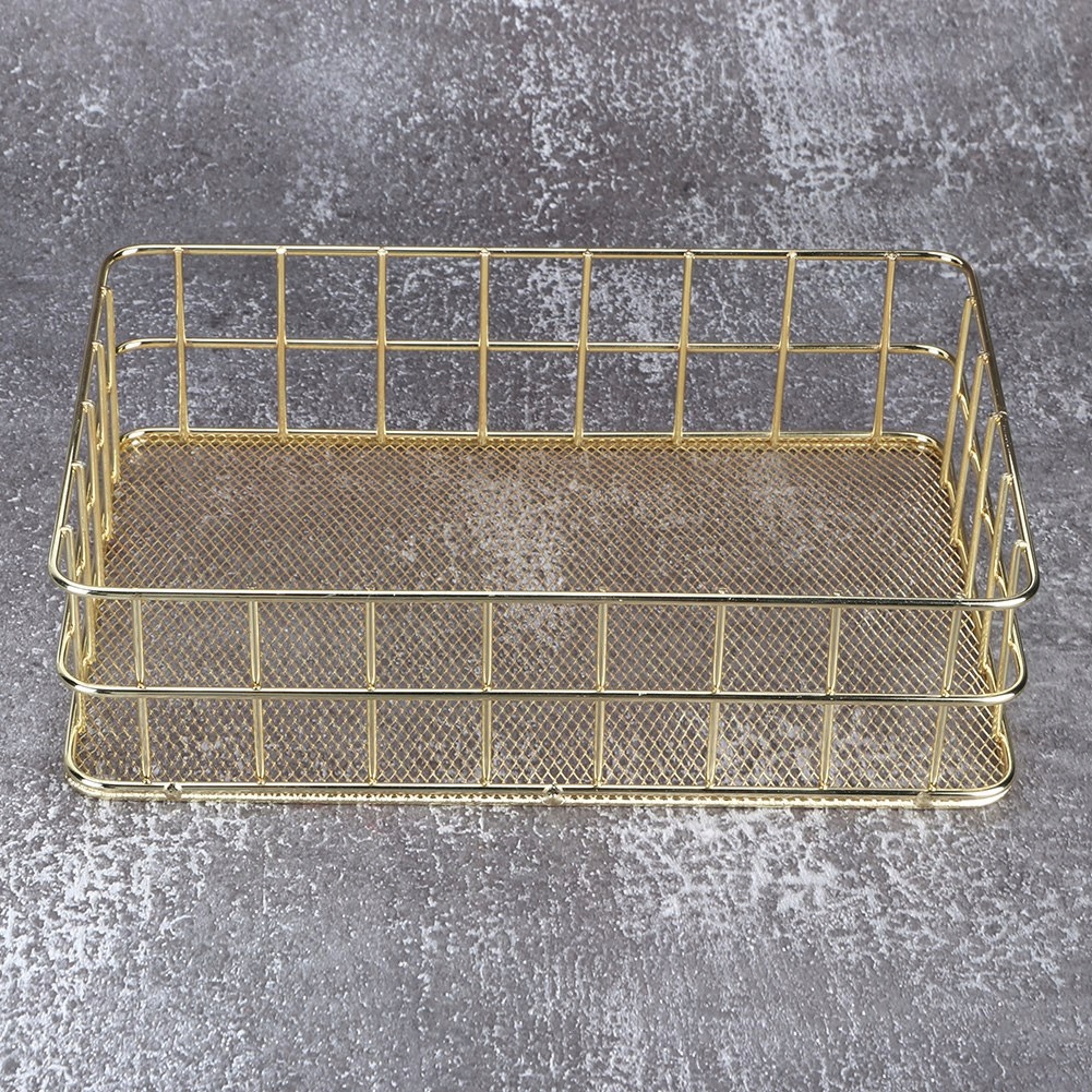 ZŁOTY KOSZYK DRUCIANY METALOWY KOSZ GLAMOUR Wysokość produktu 6 cm