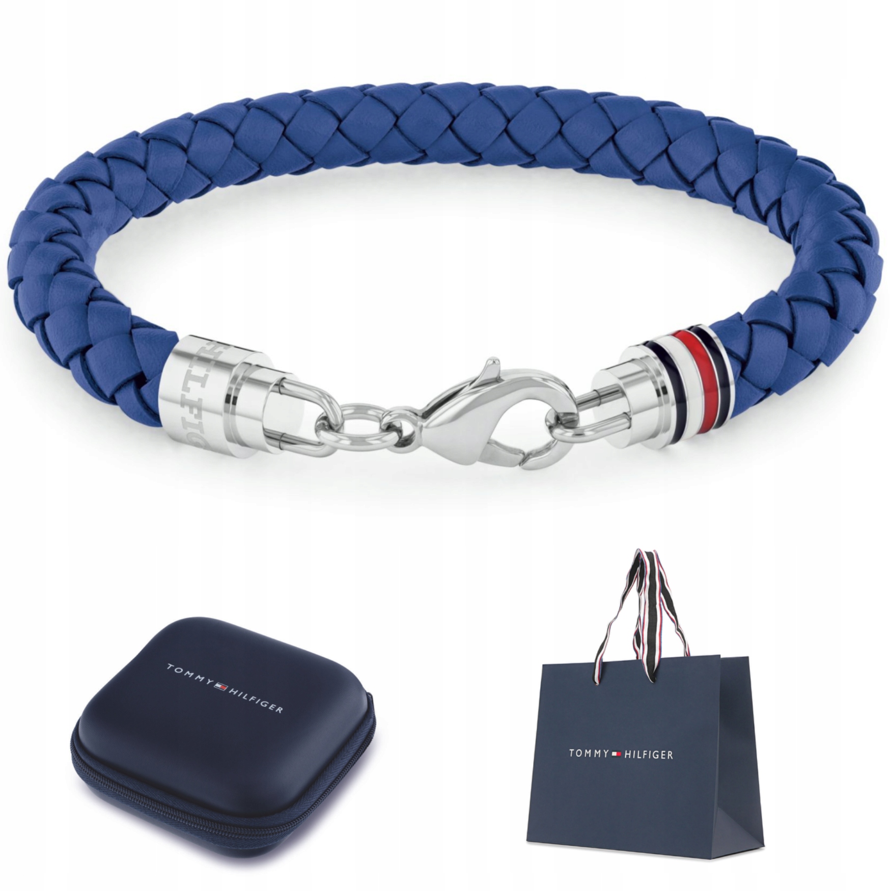 Modrý Pánský Náramek Z Kůže Tommy Hilfiger