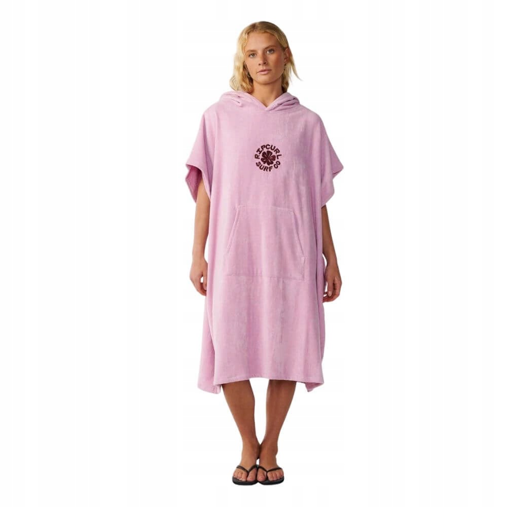 Poncho plażowe z kapturem Rip Curl Icon Mauve