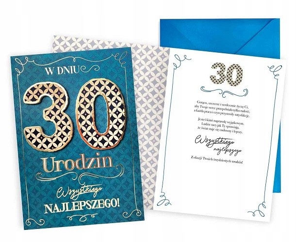 

Kartka na 30 urodziny dla Mężczyzny Premium DKP20