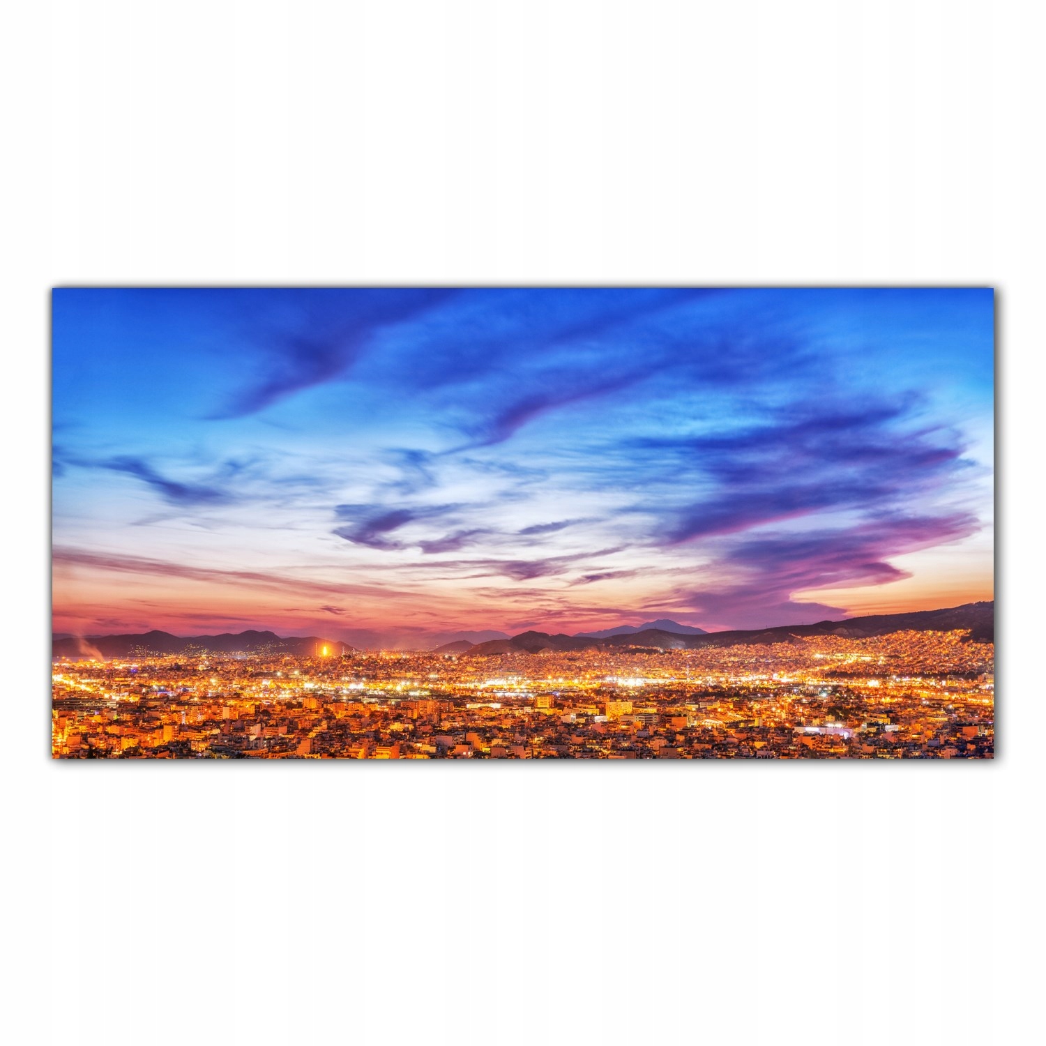 Athény Řecko Město 120x60 Sklo lacobel do kuchyně