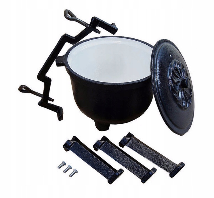 KOCIOŁEK ŻELIWNY GARNEK MYŚLIWSKI WĘGIERSKI EMALIOWANY 8L NA OGNISKO GRILL Producent Zilner