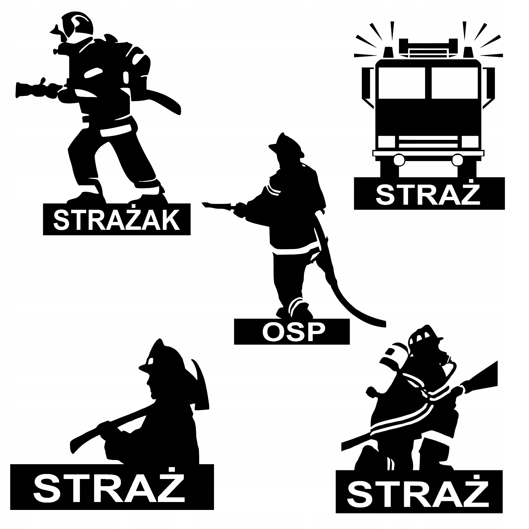 

Naklejka Strażak Straż Pożarna na samochód