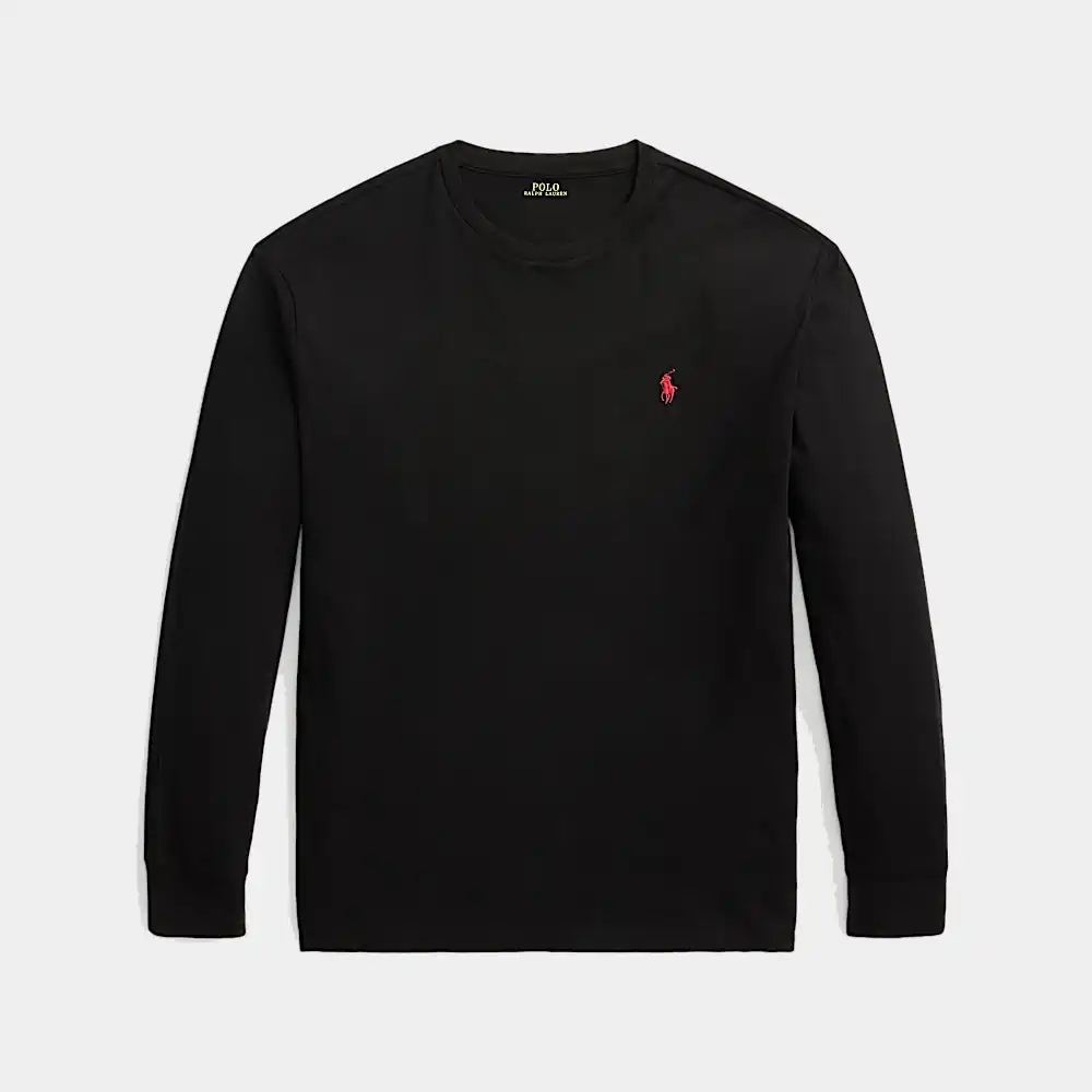 Pánské dlouhé rukávy Polo Ralph Lauren Black XL