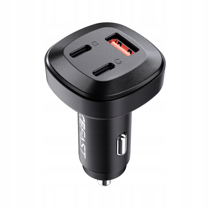 Nabíjačka Auto 66W 2X Usb-c Usb Power Delivery Qc 4.0 Čierna