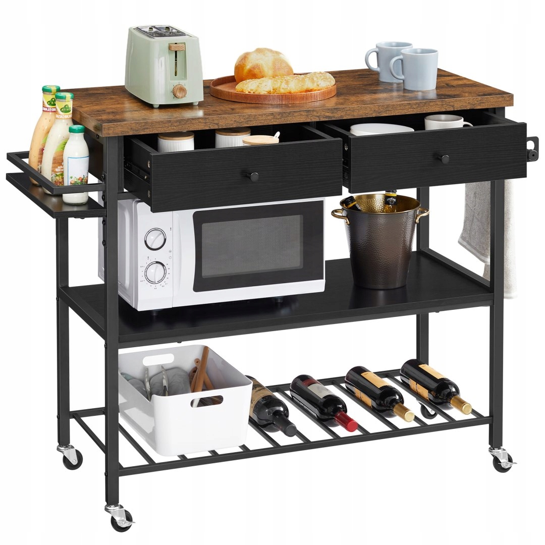 Szafka WYSPA KUCHENNA, REGAŁ, RUSTYKALNY BRĄZ, W STYLU LOFT Marka inna