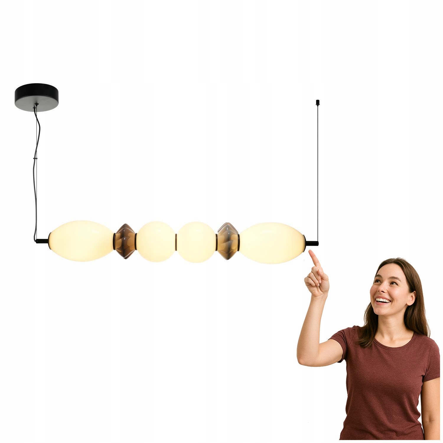 Závěsná Led lampa 23W Balos PND-94921-4A-BK Italux
