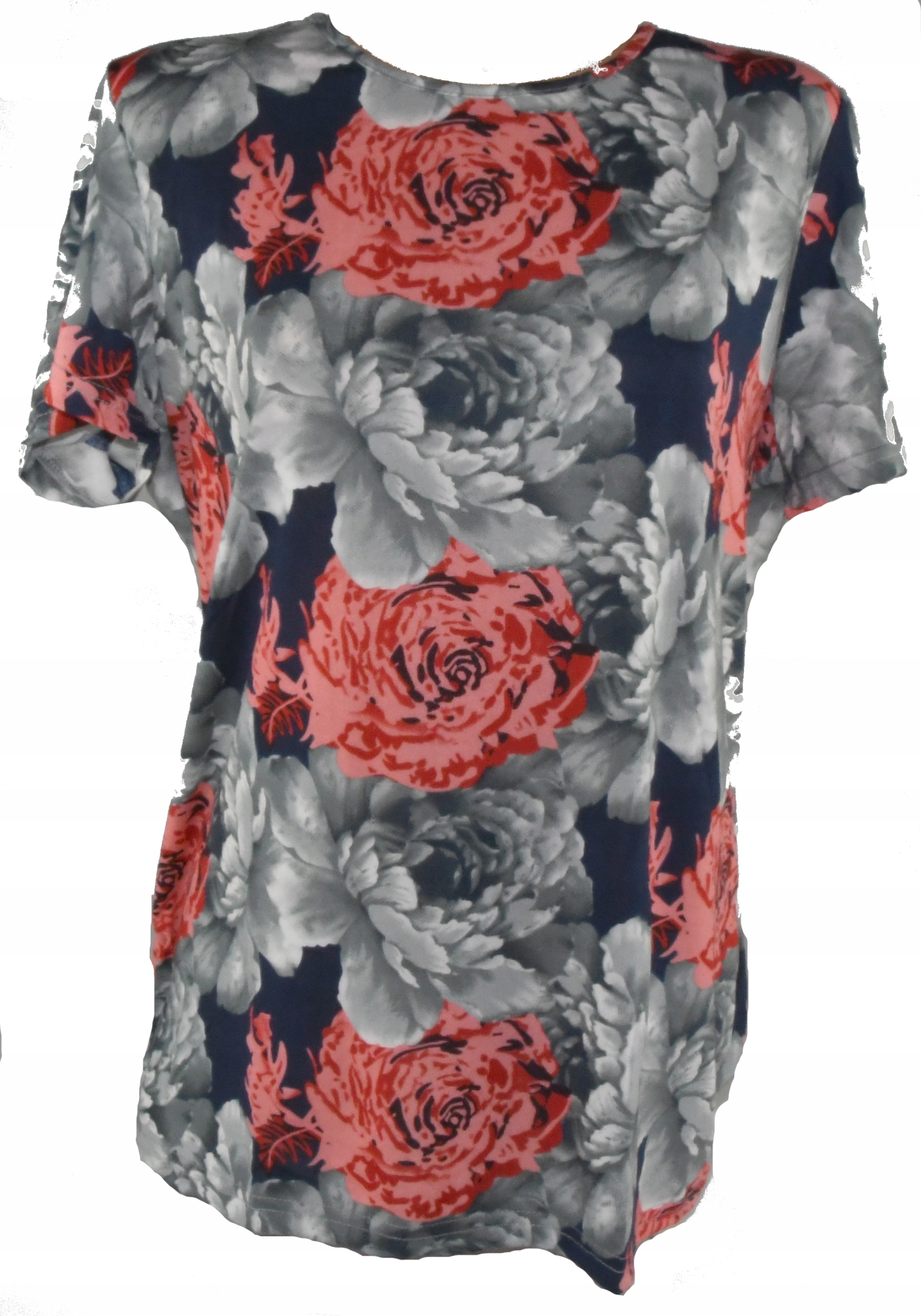 

T-shirt Koszulka Bluzka Damska Wzór Kwiaty R. XXXL