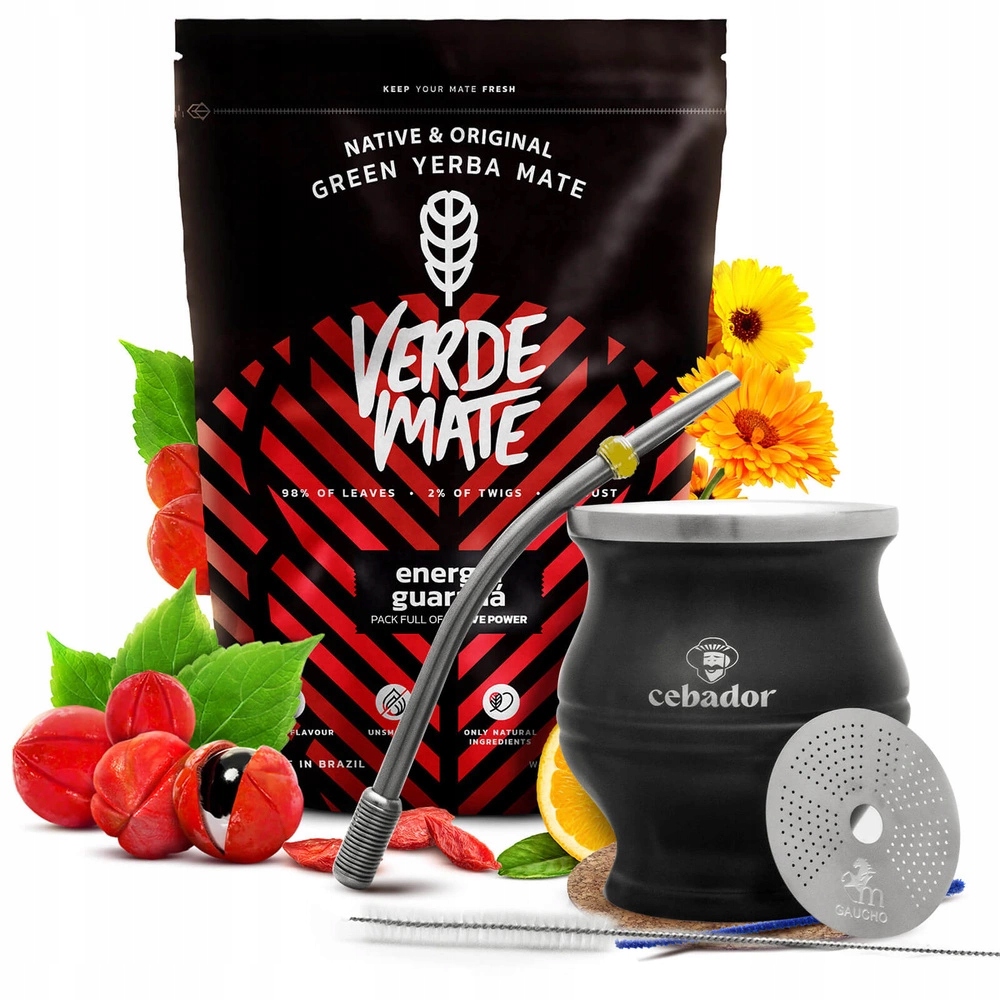 Zestaw Yerba Mate Verde Mate Green Energia Guarana TermoColador 500g 0,5kg
