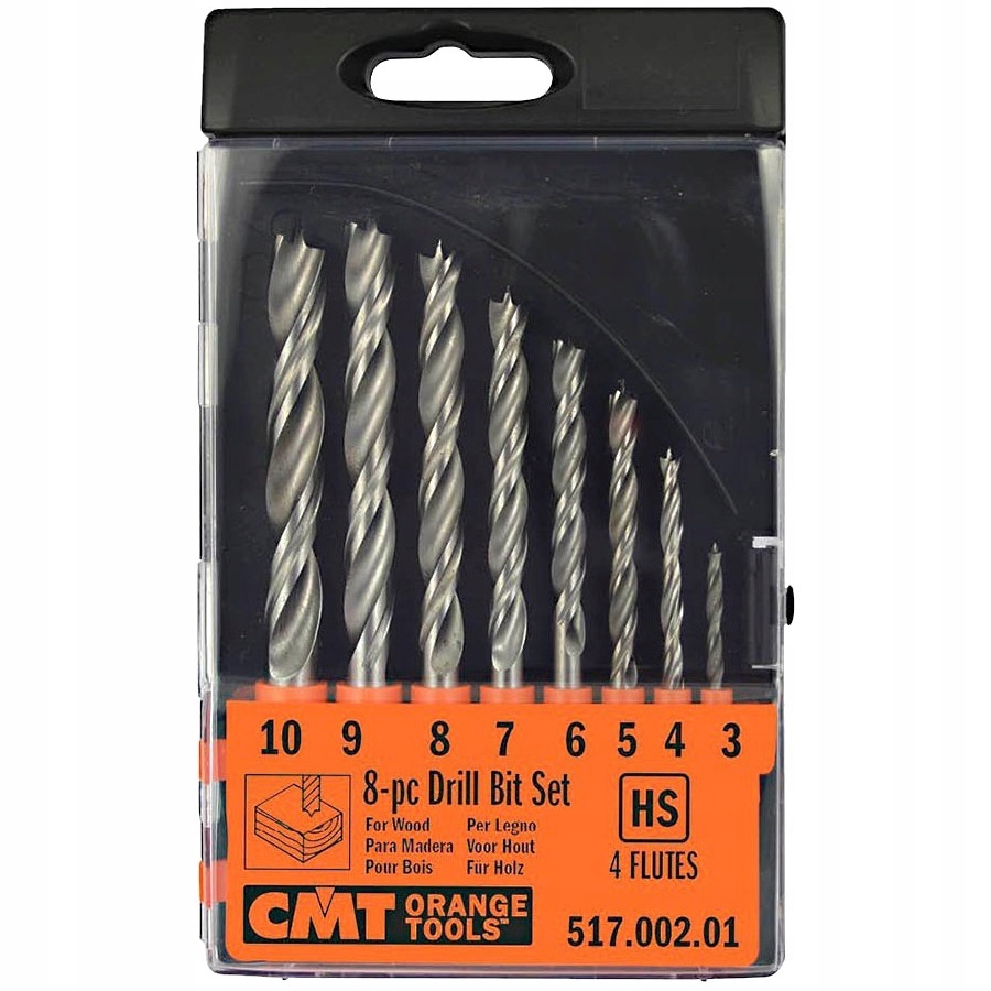 

Komplet Wiertła do drewna Cmt P Hs 3-10mm 8szt 4 R
