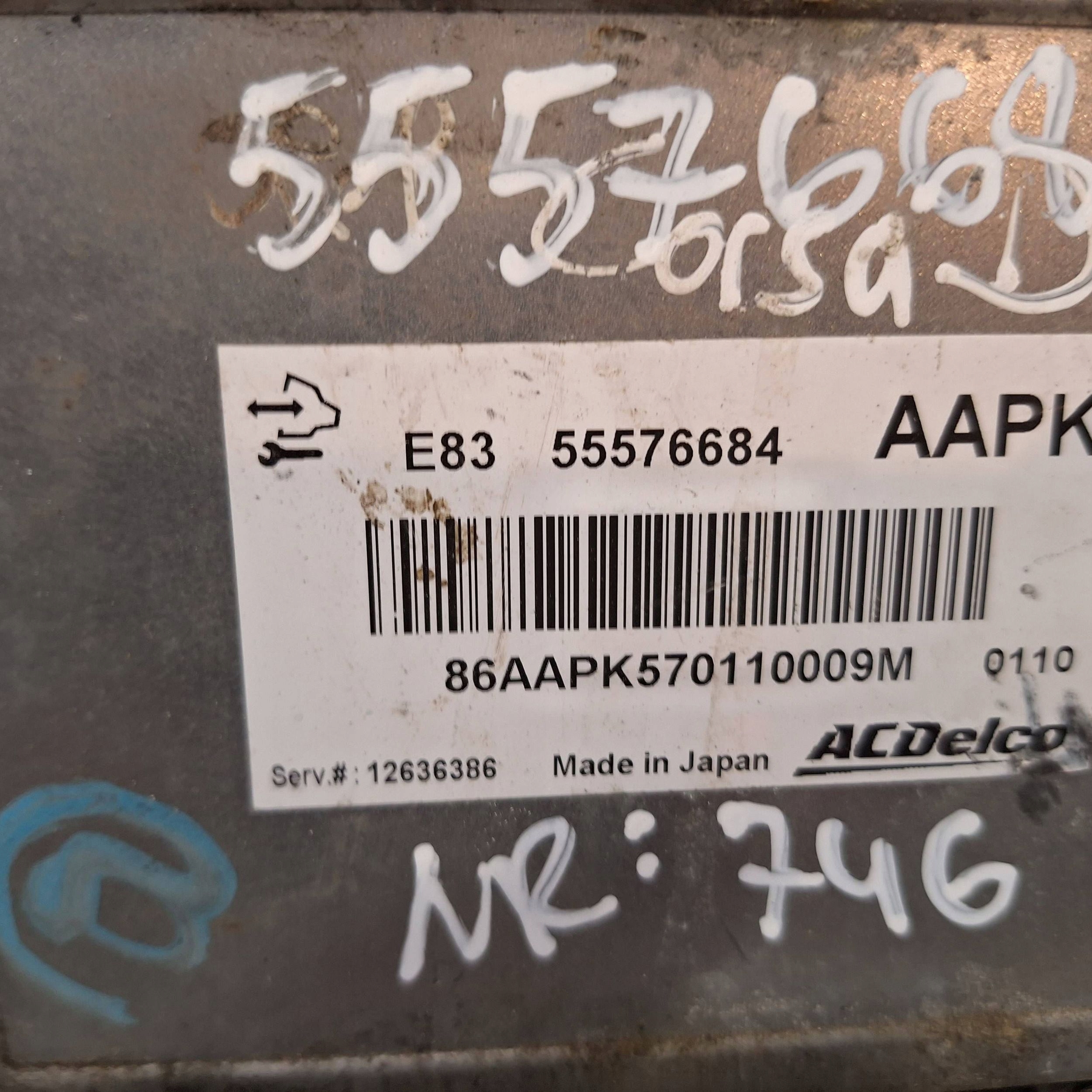 control unit of the engine computer 55576684 12636386 AAPK OPEL CORSA D 1.2