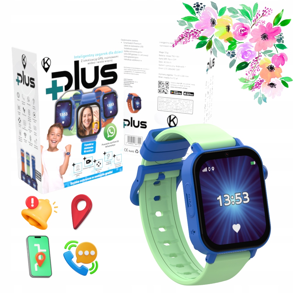 Nové Originální Chytré Hodinky KiDiZ Plus Modré