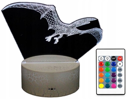 

Lampa 3D Led Dinozaur Pterodaktyl Jurassic Pilot