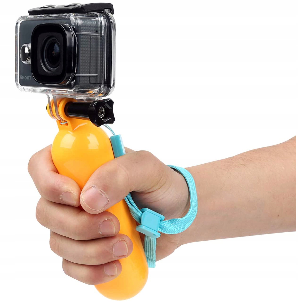 Pływak UCHWYT WYPORNOŚCIOWY do kamer z mocowaniem GoPro + smycz na rękę Model Floaty Bobber