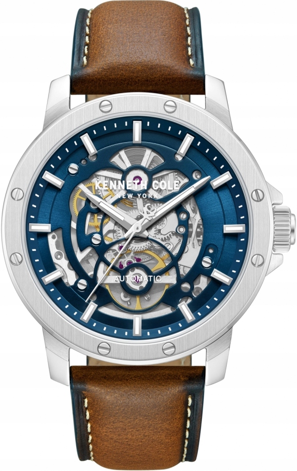 Zegarek męski Kenneth Cole KCWGX0088905 granatowy klasyczny skeleton