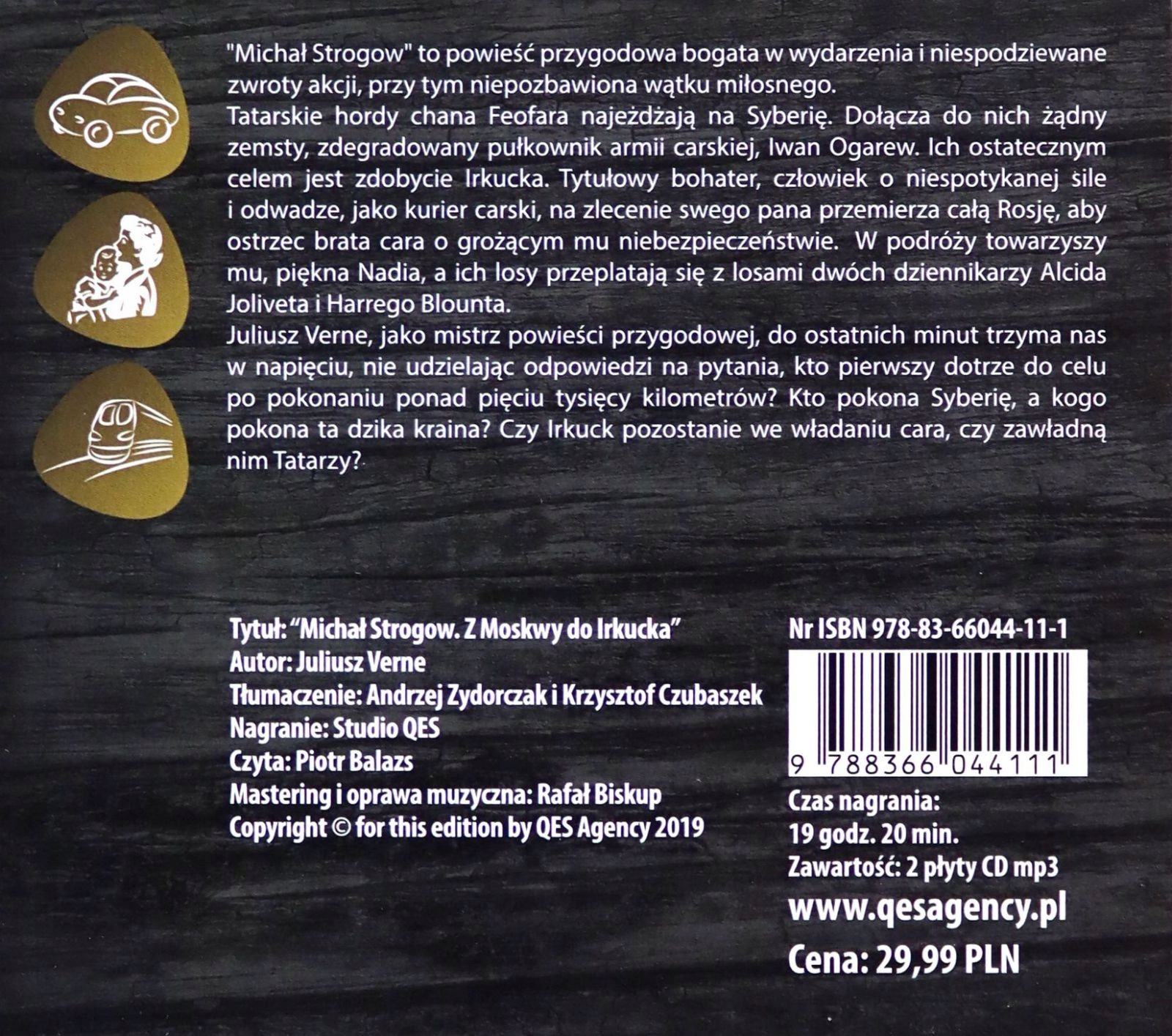 MICHAŁ STROGOW. Z MOSKWY DO IRKUCKA - JULIUSZ VERNE [AUDIOBOOK] Stan opakowania oryginalne