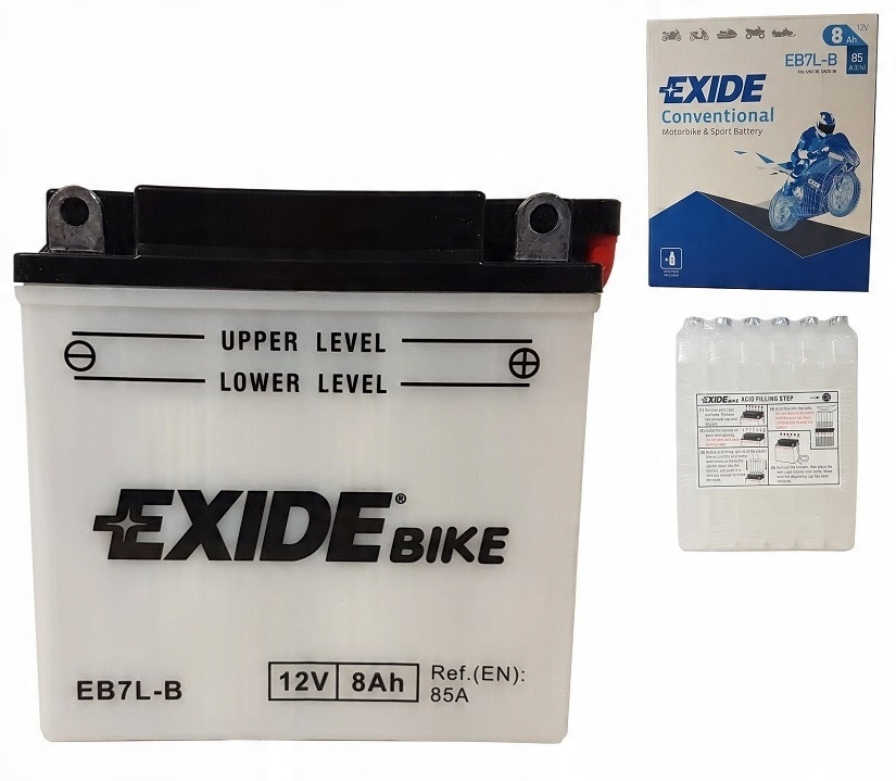 

Akumulator EB7L-B/YB7L-B 12V 8Ah 85A Exide