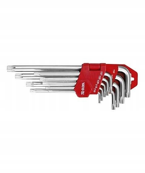 

Klucze imbusowe Torx z otworem długie T10-T50 9szt