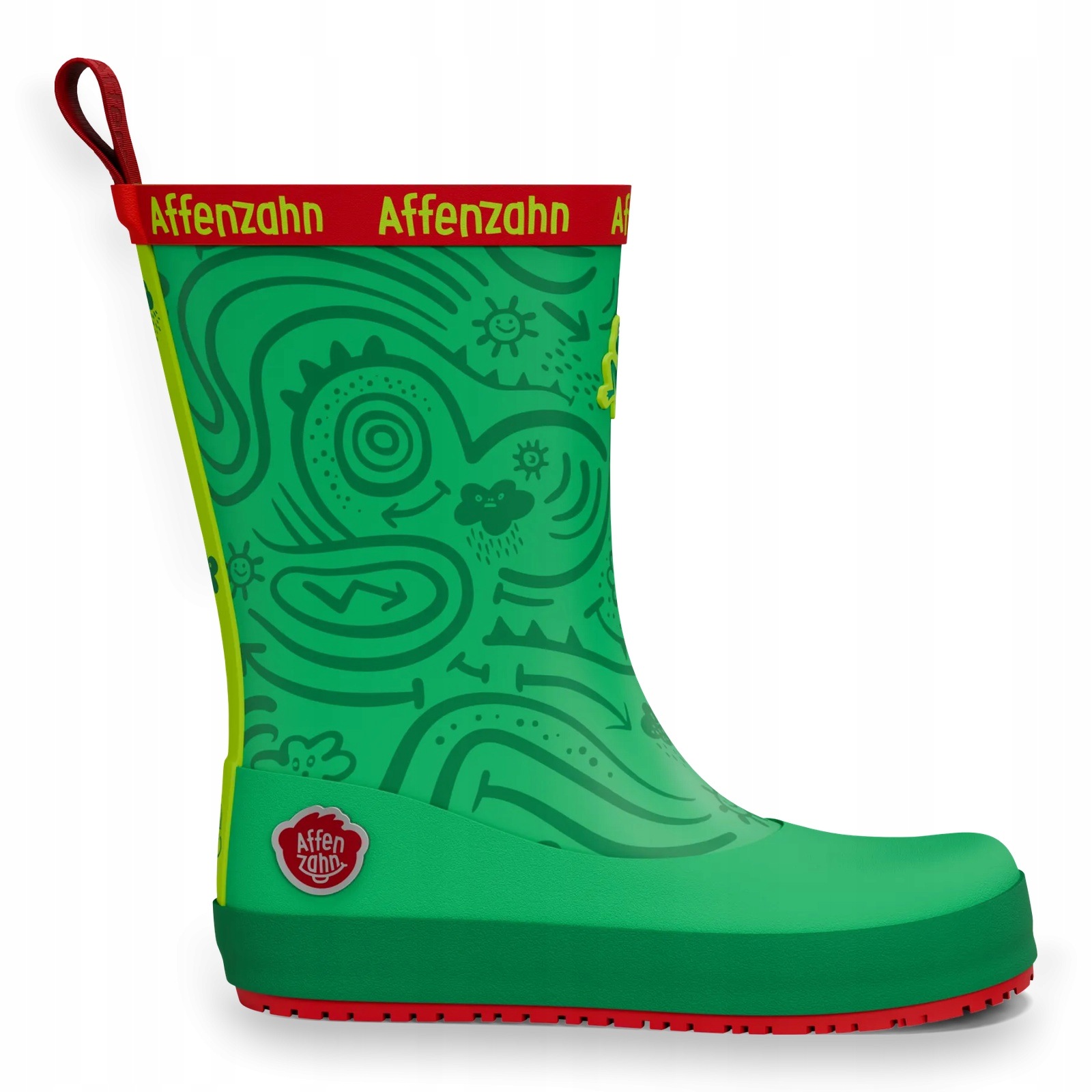 Kalosze barefoot wodoodporne dziecięce Affenzahn Vegan Plashy Frog 26