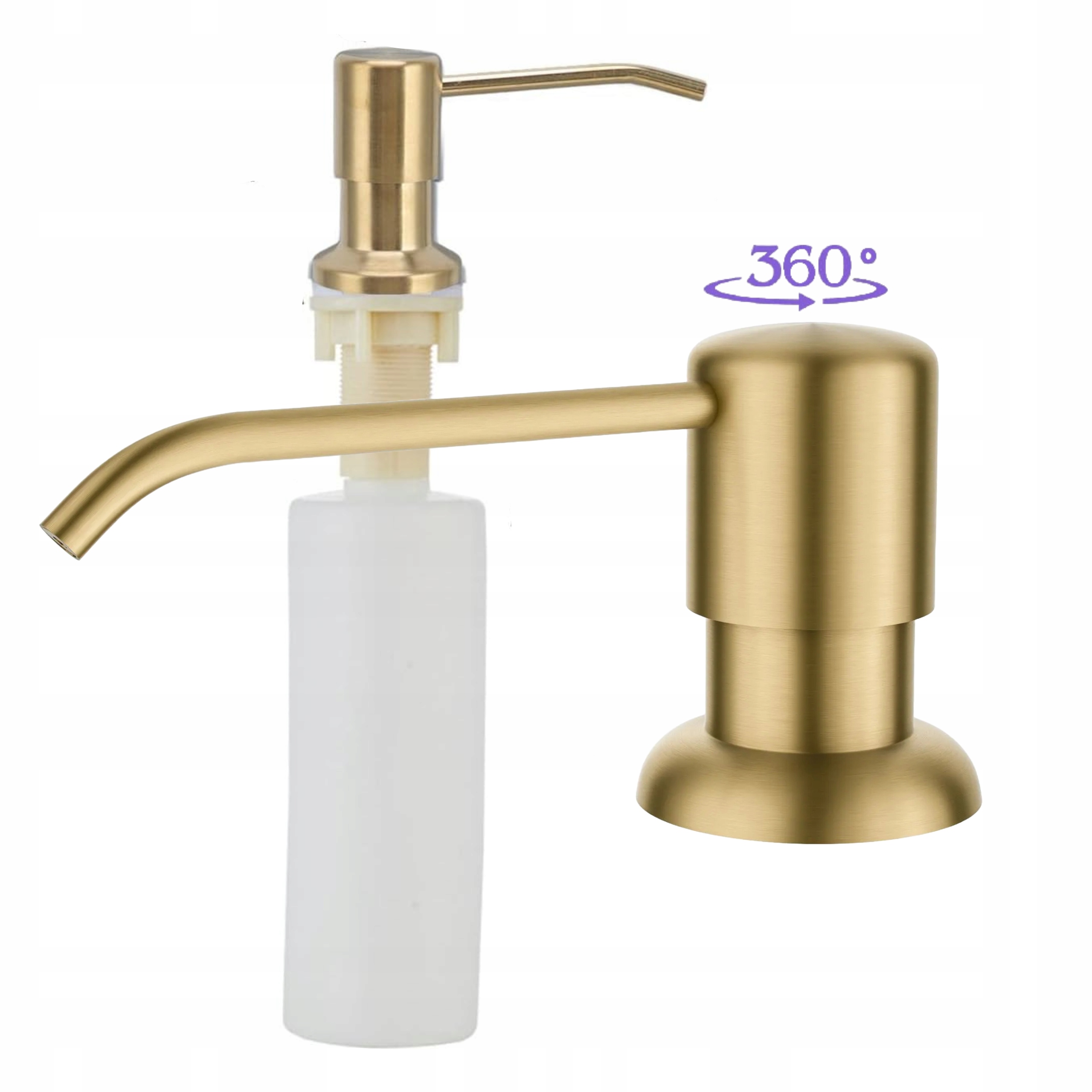 Dávkovač Na Tekutiny Kuchyňského Nádobí Dřezu Kartáčovaný Zlatým Mýdlem Dřezu